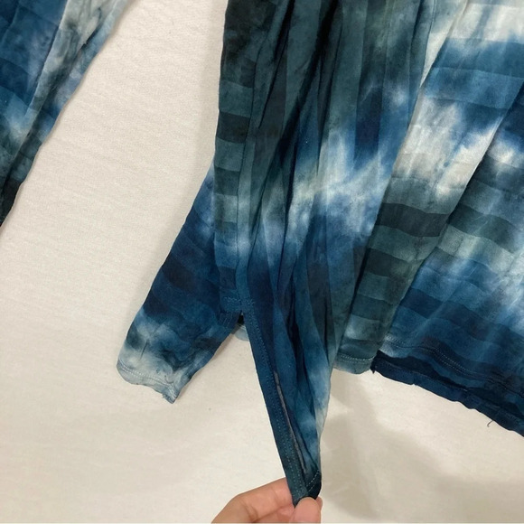 Hard Tail Blue Tie Dye Stretch Ultra Soft Relaxed Fit Top Small - Picture 6 of 10